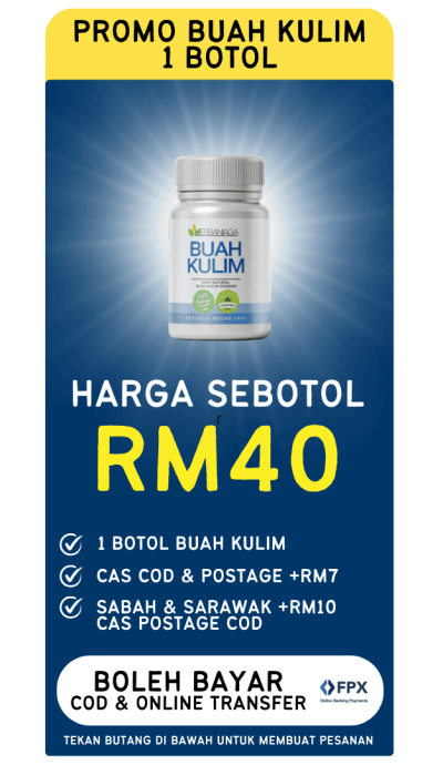 Pakej Harga 1 Botol Kapsul Buah Kulim