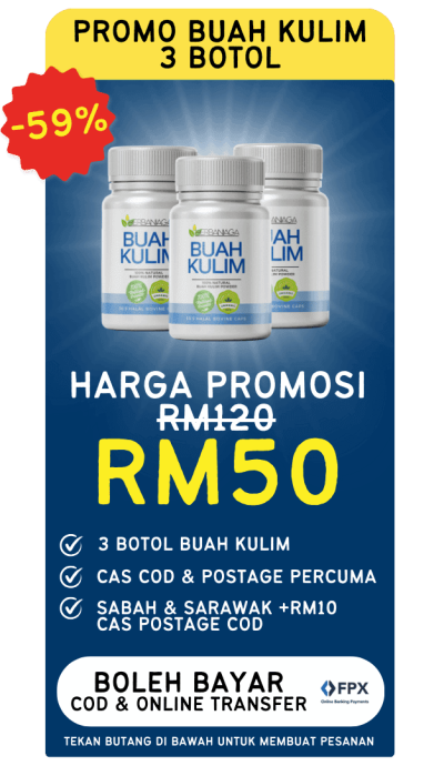 Pakej Harga 3 Botol Kapsul Buah Kulim
