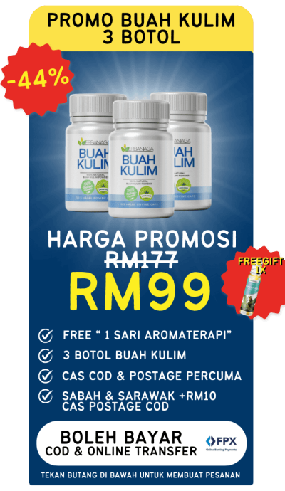 Pakej harga kapsul buah kulim herbaniaga 3 botol